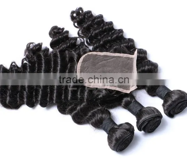 Deep Wave Human Hair Lace Frontal Closure, Deep Wave Hair Brazilian Virgin Supplier's Choice photo-4