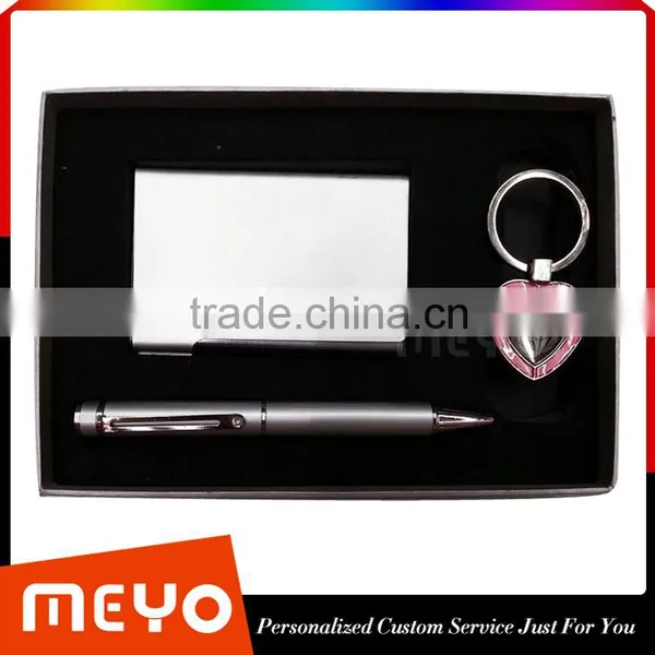 Popular Heart Shaped Key Chain Pen Card Holder in Gift Box Set for Business photo-2