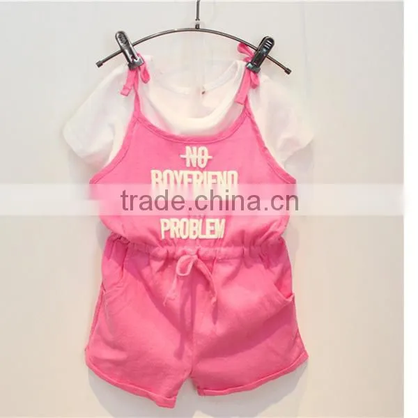 New Design Polka Dot Girl Two Piece Outfits Bow White Child Tee Sets Sleveless Spot Kid Cloth Suits photo-2