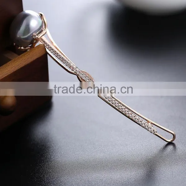 Brand Design Elegant Charm Pearl&crystal Headdress Accessory Headwear Wedding Jewelry Hairwear Woman Girl 18K Gold Hair Clips photo-6