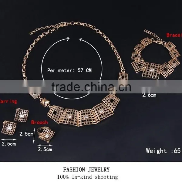 Hot Selling High Quality Alloy Jewelry Set With Gold Plated Jewelry Sets Dubai Custom Jewelry Set photo-4