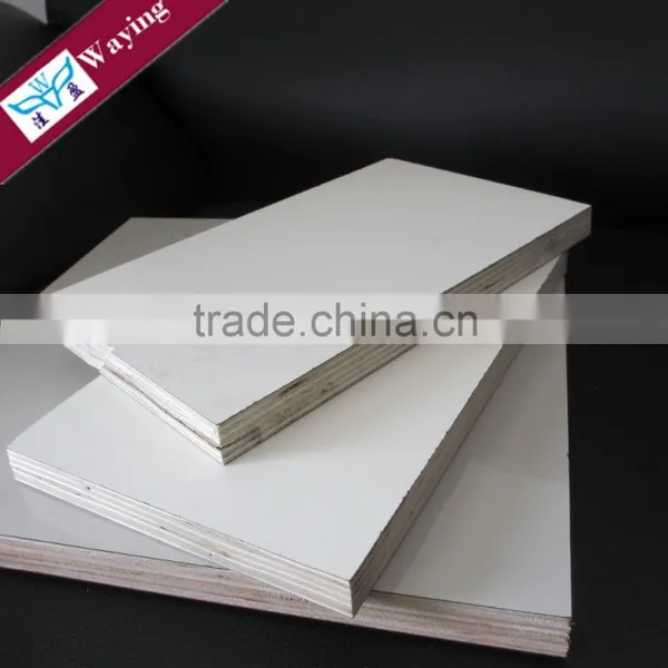 White Melamine Coated Plywood for Modern Kitchen Cabinets photo-3