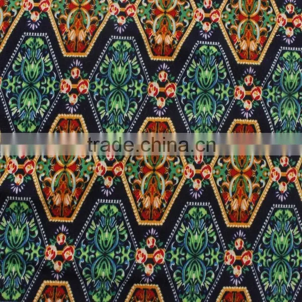 100% Cotton Fabric China Textiles Big Pattern Print for Beautiful One-piece Dress photo-4