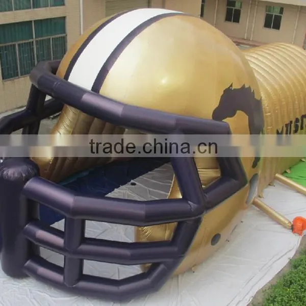 2016 Giant Custom Golden Inflatable Football Entrance Helmet Tunnel photo-2