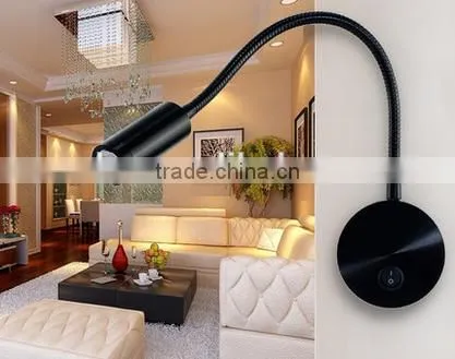 Bathroom Wall Light Led Lighting Fixtures Warm White Silver Black With On/off Switch photo-2