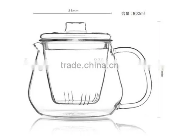 Unique Handmade Borosilicate Clear Large Glass Water Pot photo-2