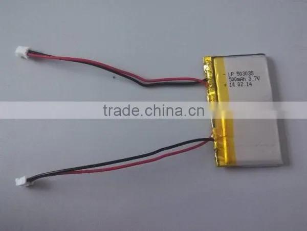 Rechargeable Lithium Polymer Battery 503035 500mAh 3.7V photo-2