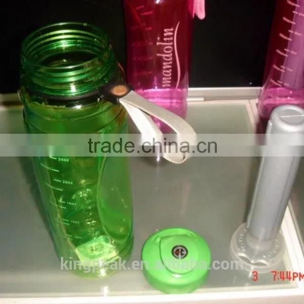 100% Leakage Proof Promotional Customized BPA Free Plastic Sports Water Bottle With Filter/Plastic Water Bottle Green Color