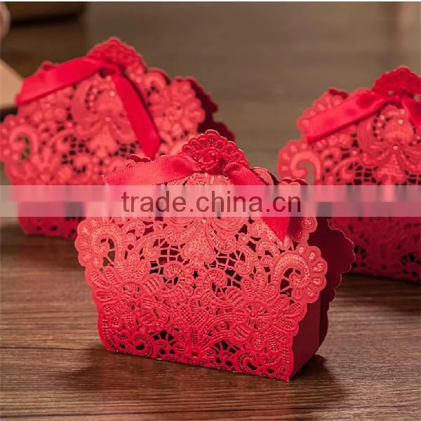 Wholesale Red Paper Wedding Gift Boxes For Sugar/Chocolate photo-2