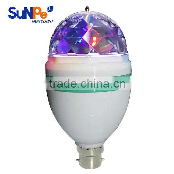2016 Disco Party Stage DJ Bar Hot Sale 3w Crystal Magic Ball Rotating Led Bulb photo-3