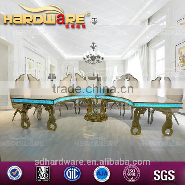 Half Moon Banquet Table Stainless Steel Frame Banquet Table Wholesale photo-4