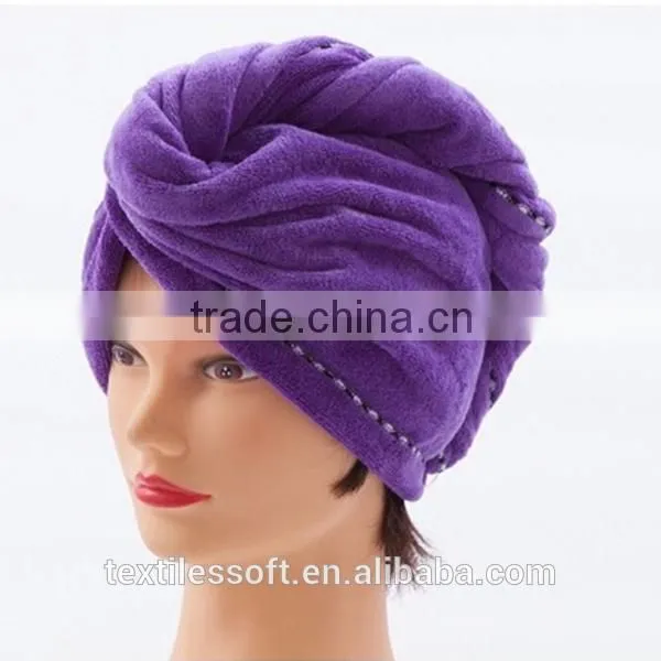 Microfiber Pure Color Stock Bath Cap Towel photo-2