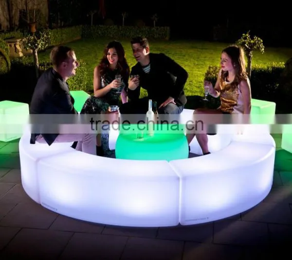 Commercial Led Circled Glowing Light Chair Led Furniture Led Table Led Chair General Use and No Folded Led Chair photo-4