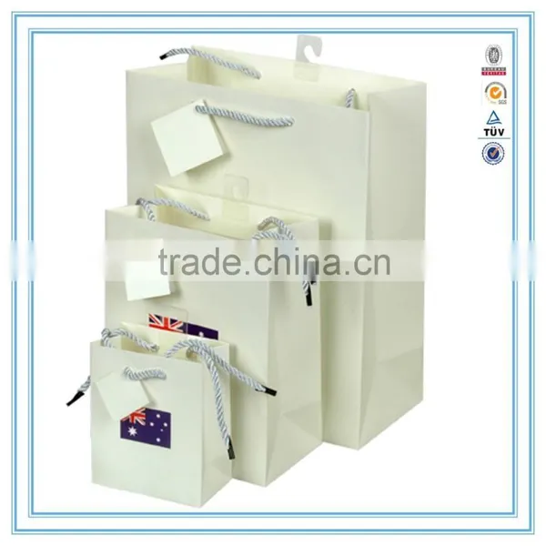 China Custom White Luxury Paper Bag & Brand Paper Bag Printing Logo With Handles photo-4