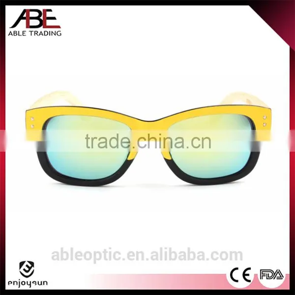 Cool 2016 Vogue UV400 Mirror Lens Custom Italy Design Bamboo Wooden High Quality Polarized Sunglasses CE Supplier's Choice photo-4