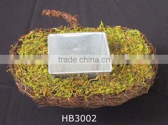 Moss Zinc Flower Pot