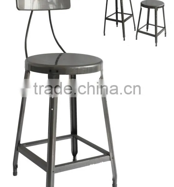 Antique French High Back Marais Style Counter Bar Stool photo-2