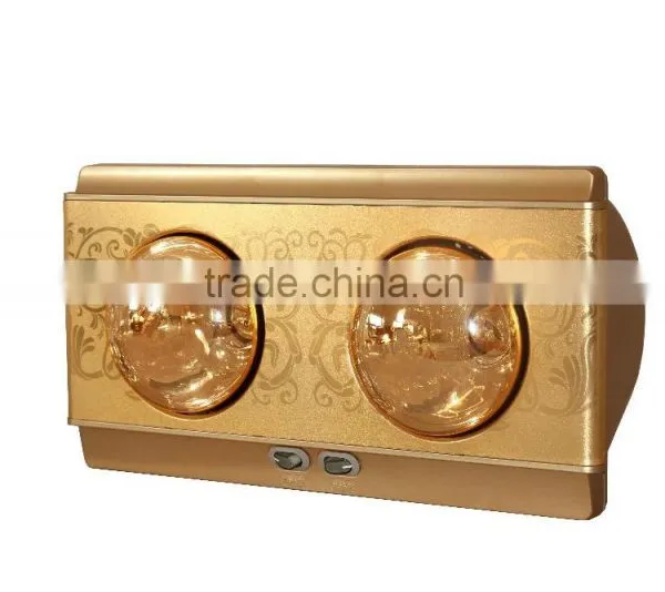 Wall Mounted Bathroom Electric Heater With 2 Infrared Lamps 550W