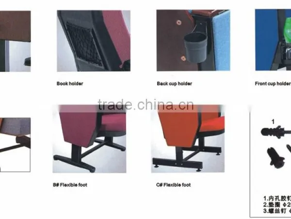 High-back Folding Concert Auditorium Desk and Chair HF-007 photo-3