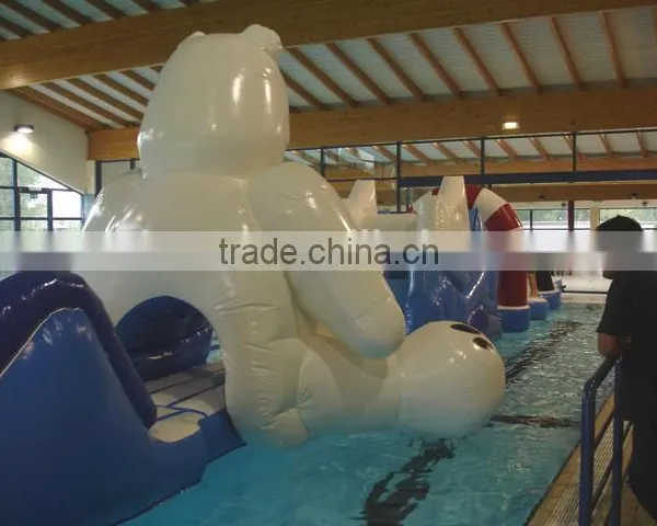 Small Cute Polo Bear Inflatable Water Aqua Track photo-2