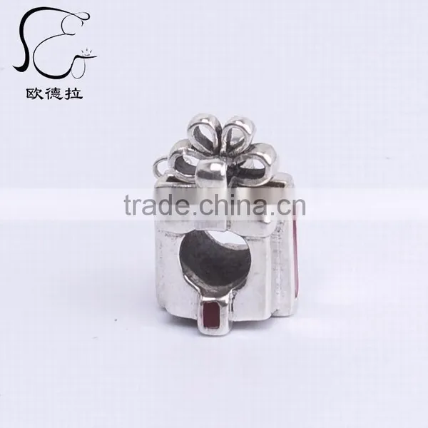 Namel ew New Desing ed Red Enamel Charm Beads photo-3