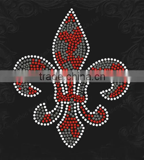 Wholes and Promotional Hot Fix Fleur de Lis Rhinestone Transfer photo-3