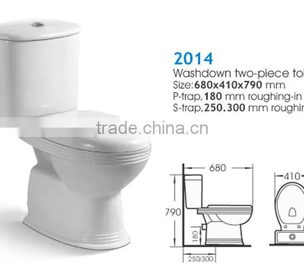 2014 Sanitary Ware Ceramic Washdown Two Piece wc Toilet photo-2