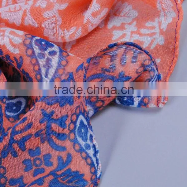 Women Fashion Bohemia Pattern Scarf Voile Scarves 180*90 Pashmina photo-2