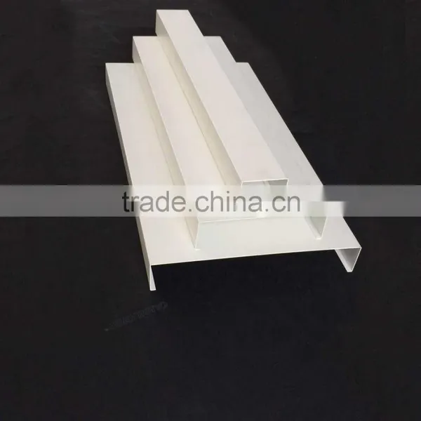 Various Width Suspended Metal Ceiling Panel Aluminum B - Shaped Open Strip Ceiling