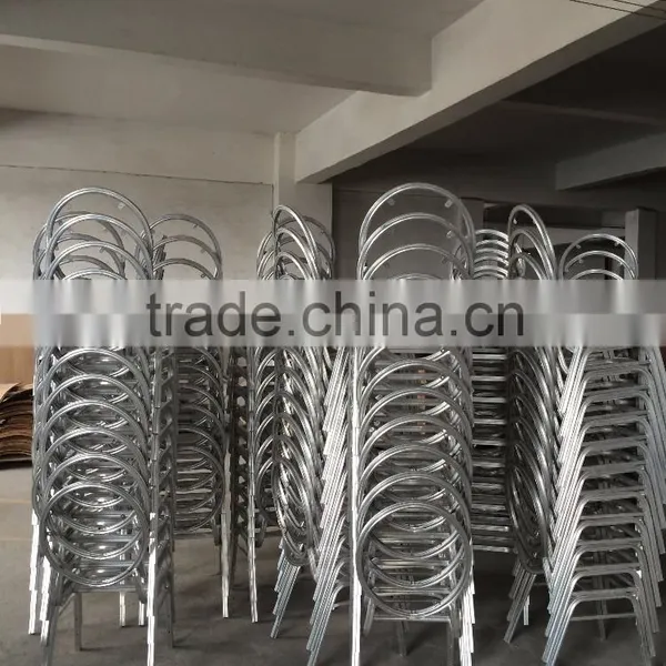 HB-691 Wholesale Round Back Aluminum Hotel Dining Chair Banquet White Price Steel Banquet Chair With Upholstered Cushion Quality Choice photo-3