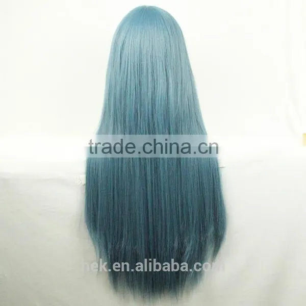 Cheap Fashionable Cosplay Wig Long Straight Human Wigs 80cm photo-3