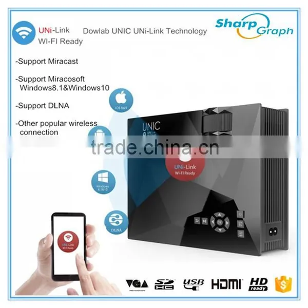 UNIC 1200Lumens Mini HD LED Wireless Micro Projector UC46 Outside Movie Computer Projectors photo-2