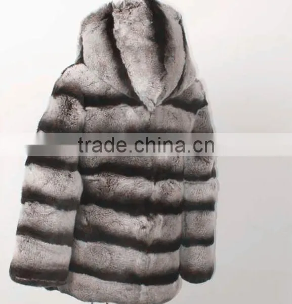 Children Chinchilla Rex Rabbit Fur Coat photo-5