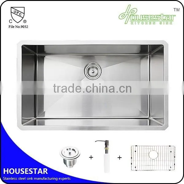 Cupc Stainless Steel Undermount Kitchen Sinks Handmade Deep Single Bowl Sink With Colander - R10 - 2018 photo-2