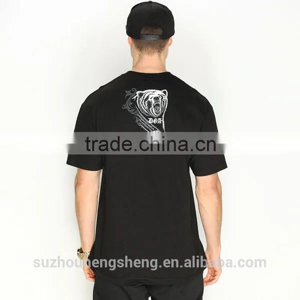 Special Front Print Handsome Black T Shirt