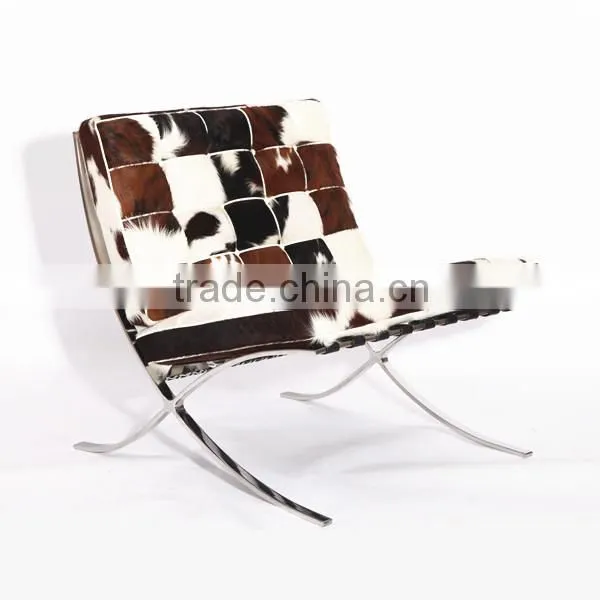 Natural Pony Leather Barcelona Chair in Cowhide Leather photo-6