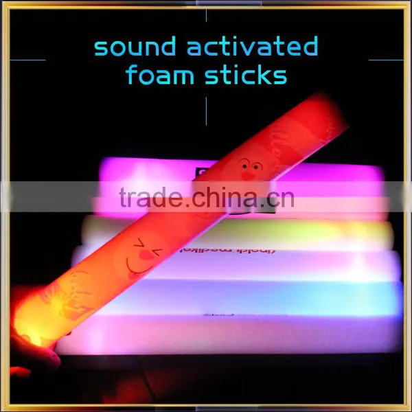 2016 New Portable Sound Activated LED Flashing Light Foam Glow Stick photo-6