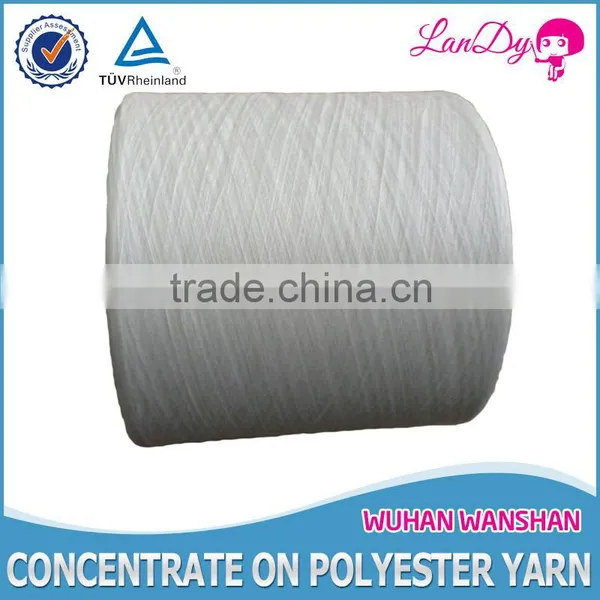 52/3 Raw White Spun Polyester Yarn photo-2