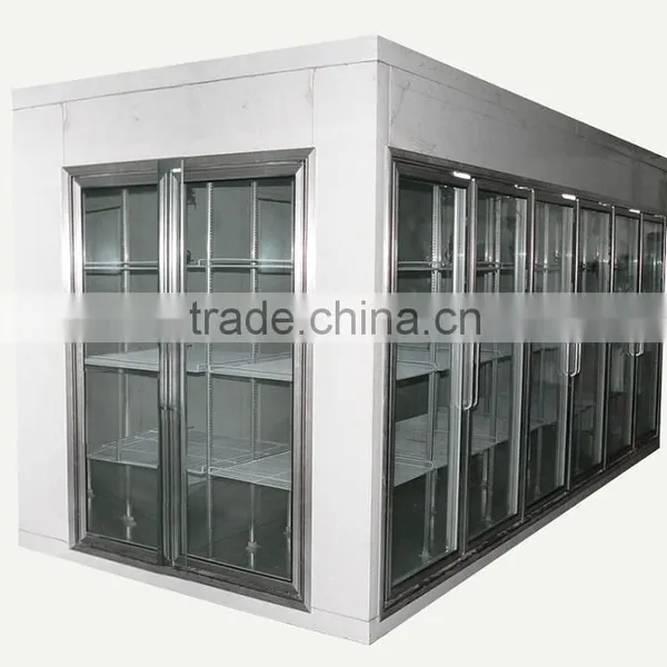 Supermarket Cold Room With Glass Door for Beverage and Food Storage photo-6