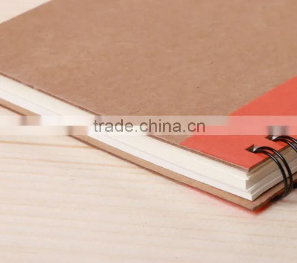 Recycle Brown Carbonized Paper Printing Kraft Paper Blank Notebook photo-2