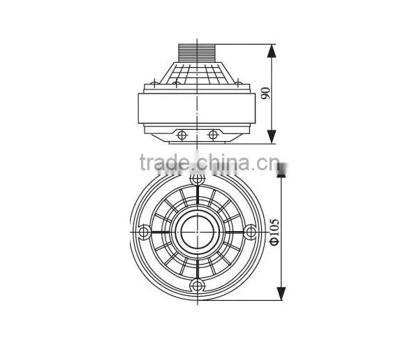 100W Ferrite Magnet Compressed Driver photo-3