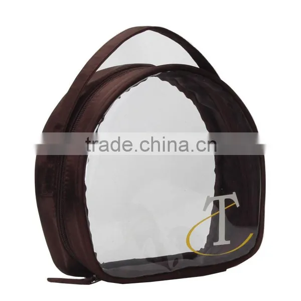 Satin Fabric Cosmetic Bag/clear Travel Toiletry Bags Made in China photo-6