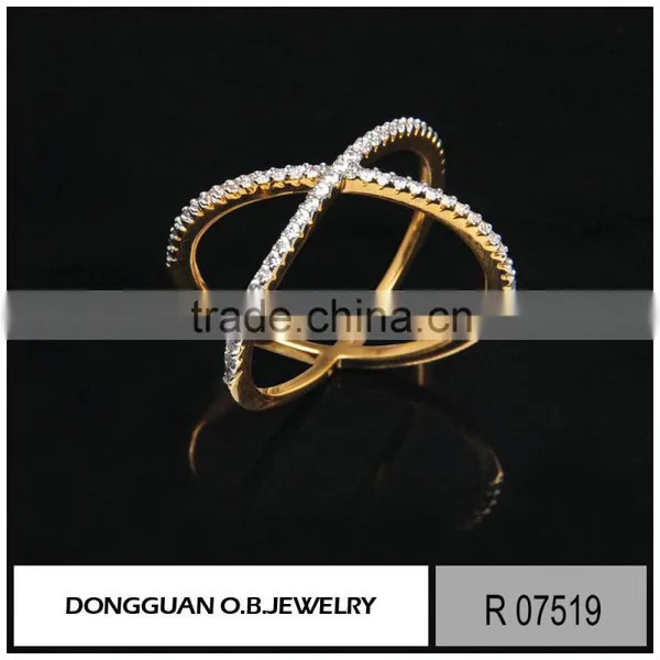 Fashion New Model Silver Ring Wedding Ladies Gold Finger Ring photo-3