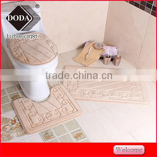 100%polyester Nonslip Pvc Backing Memory Foam Bath Rug