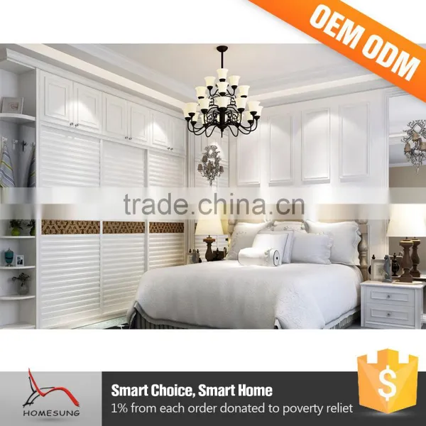 Bedroom Wardrobes Wooden 3 Doors Closet Sliding Solid Wood Wardrobe photo-3