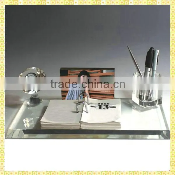 Antique Pen Holder Clock Crystal Stationery Gifts With Photo Frame