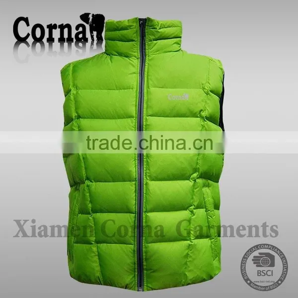 Sleeveless Brown Stain Resistant Fashion 100% Polyester Men Winter Outdoor Active Waistcoat photo-3