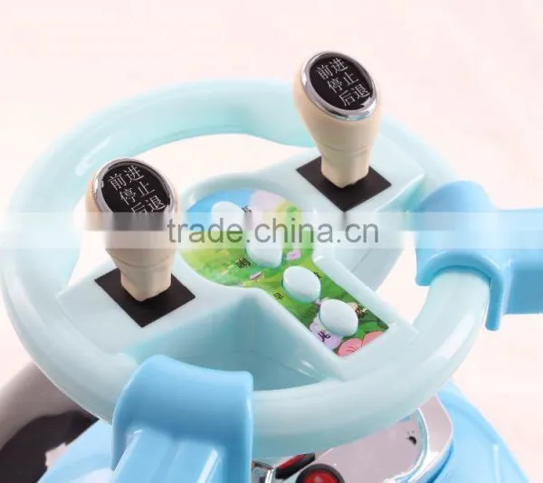 Pretty Pink Blue Color Kids Eletric Mini Car Toys With Two Silicon Swing Wheels photo-6