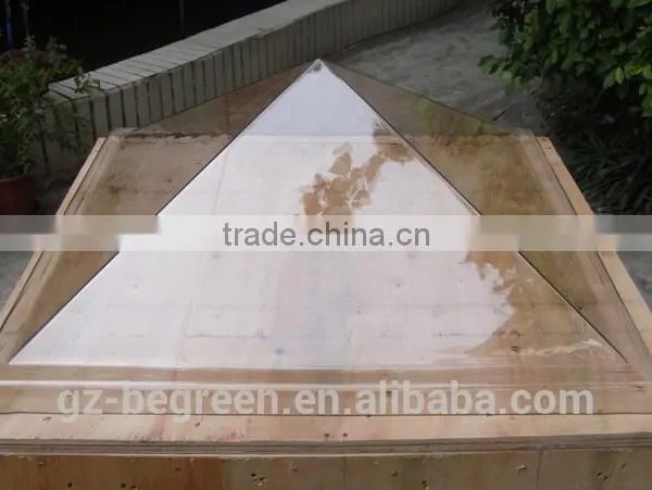Polycarbonate PC Plastic Round&Pyramid Harga Atap Gazebo Skylight for Indoor Cover photo-4