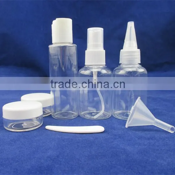 Plastic Transparent Travel Bottle Set for Women Bathroom photo-3